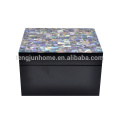 Nueva Zelanda Paua Shell Caja de Joyería con Pintura Negro Artesanía Natural